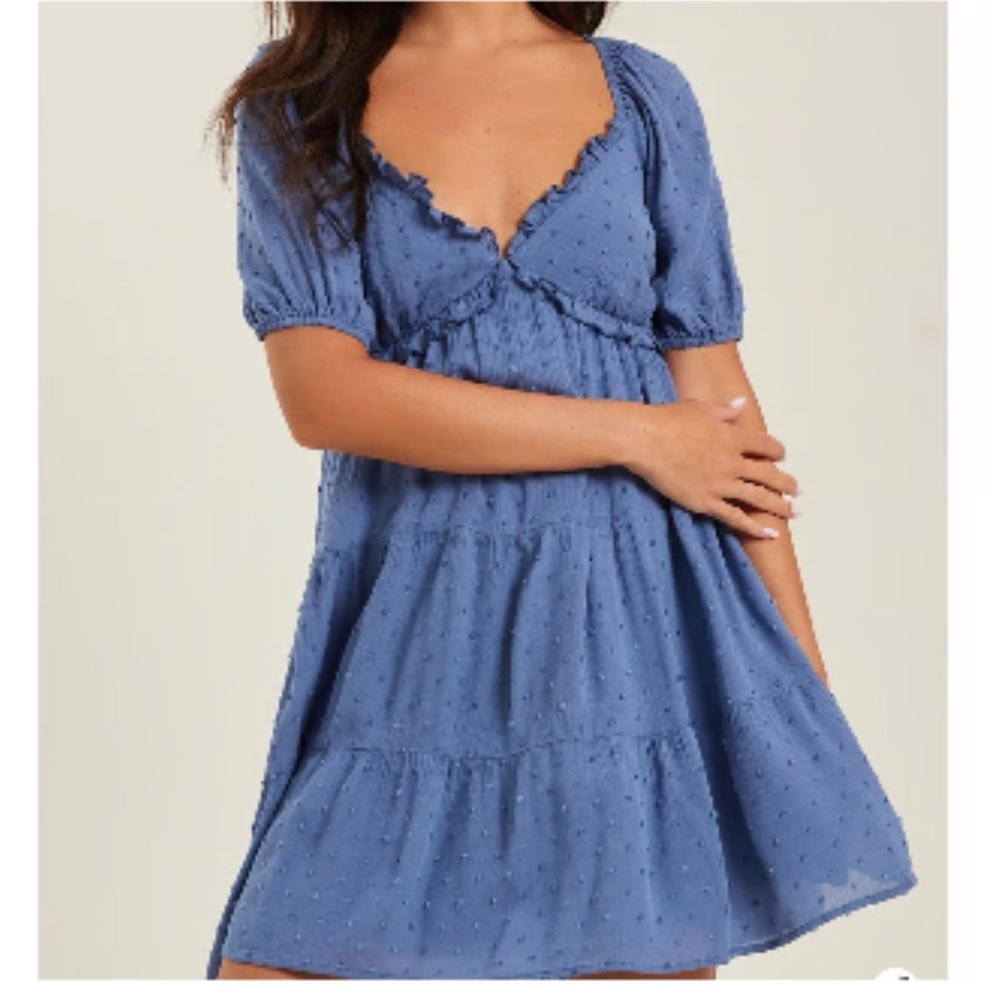 NWT Altar’d state Maci Clip Dot Mini Dress Size Small - Picture 4 of 6
